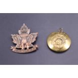 A 44th Canadian Overseas Battalion sweetheart brooch and a pendant locket