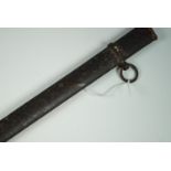 A military sword scabbard, (a/f)