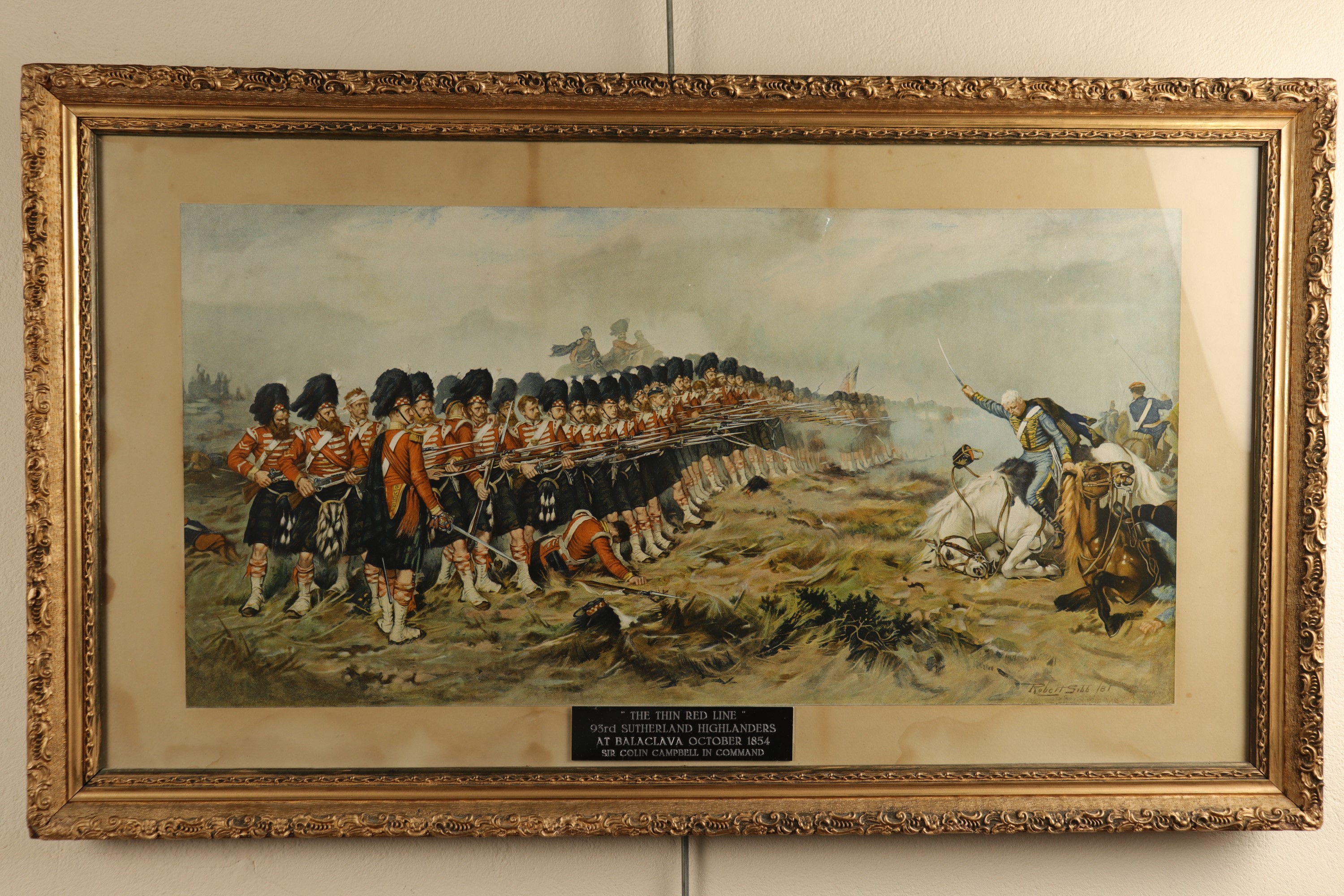 After Robert Gibb RSA (1845 - 1932) "The Thin Red Line, 93rd Highlanders at Balaclava, Crimean War",