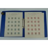 A ring binder containing a sophisticated collection of Victorian and Edwardian stamp definitives