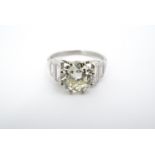 An Art Deco 2.09 ct diamond solitaire ring