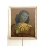 After Vladimir Tretchikoff (1913-2006) 'Chinese Girl' also known as 'The Green Lady', vintage print,
