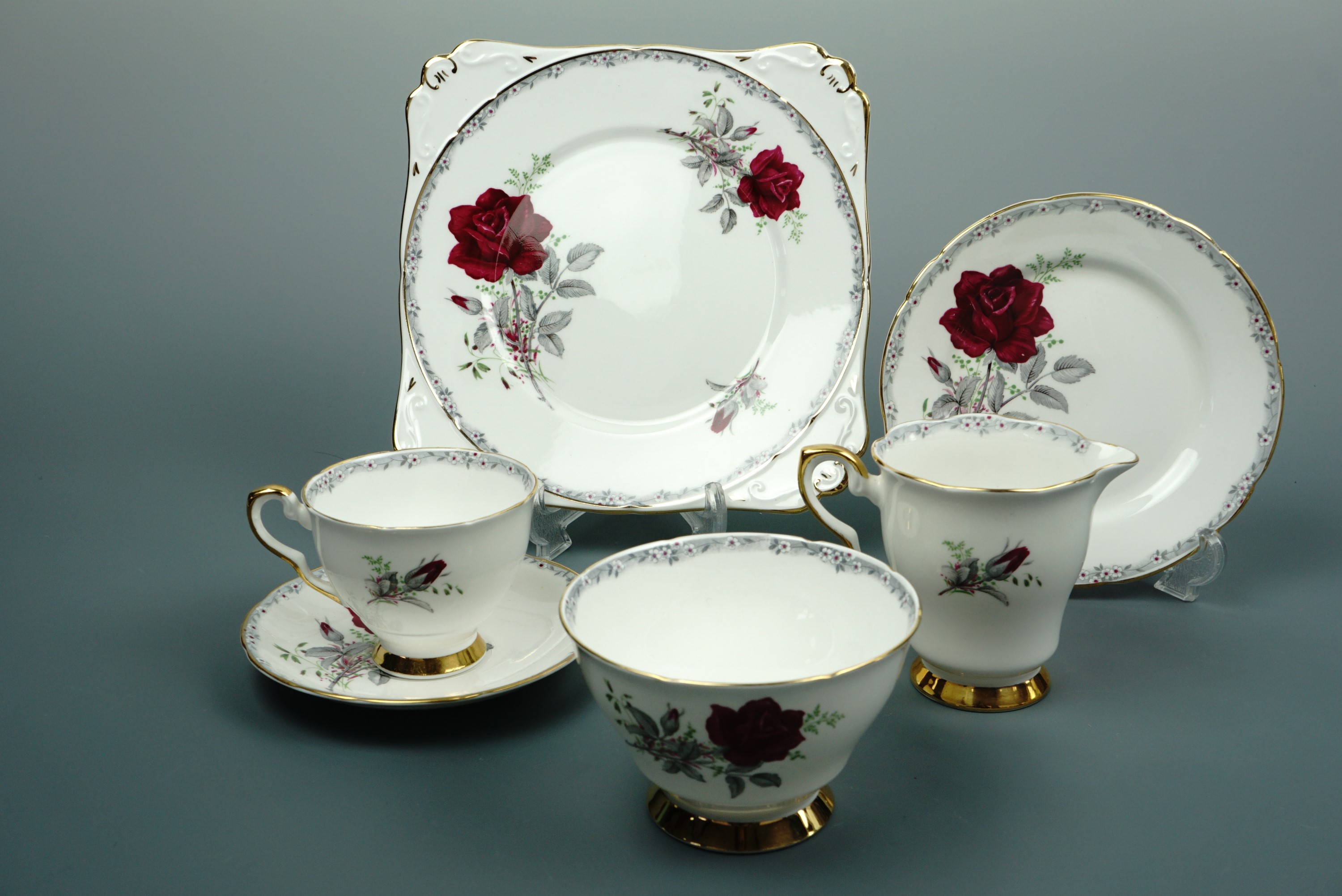 A Royal Stafford "Roses To Remember" tea set