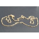 A yellow metal fancy fine-link neck chain, 41 cm, 1.9 g