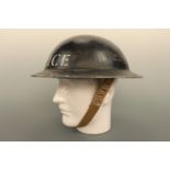 A Second World War Home Front Police steel helmet