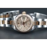 A lady's steel and gold Rolex Oyster Perpetual Datejust wristwatch, having a superlative chronometer