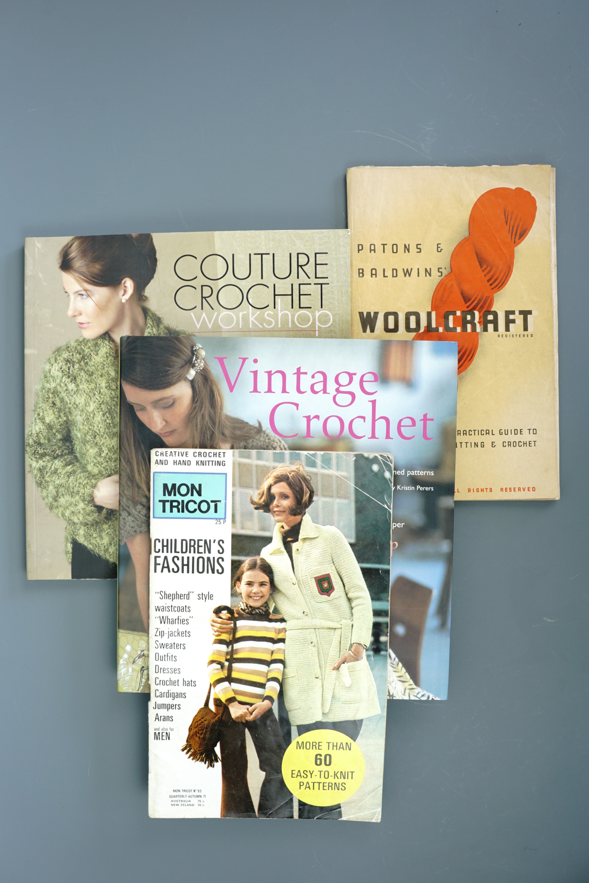 A quantity of books on woolcraft, knitting and crochet