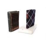 A late Victorian pocket New Testament bound incorporating Palestine olive wood, together with a