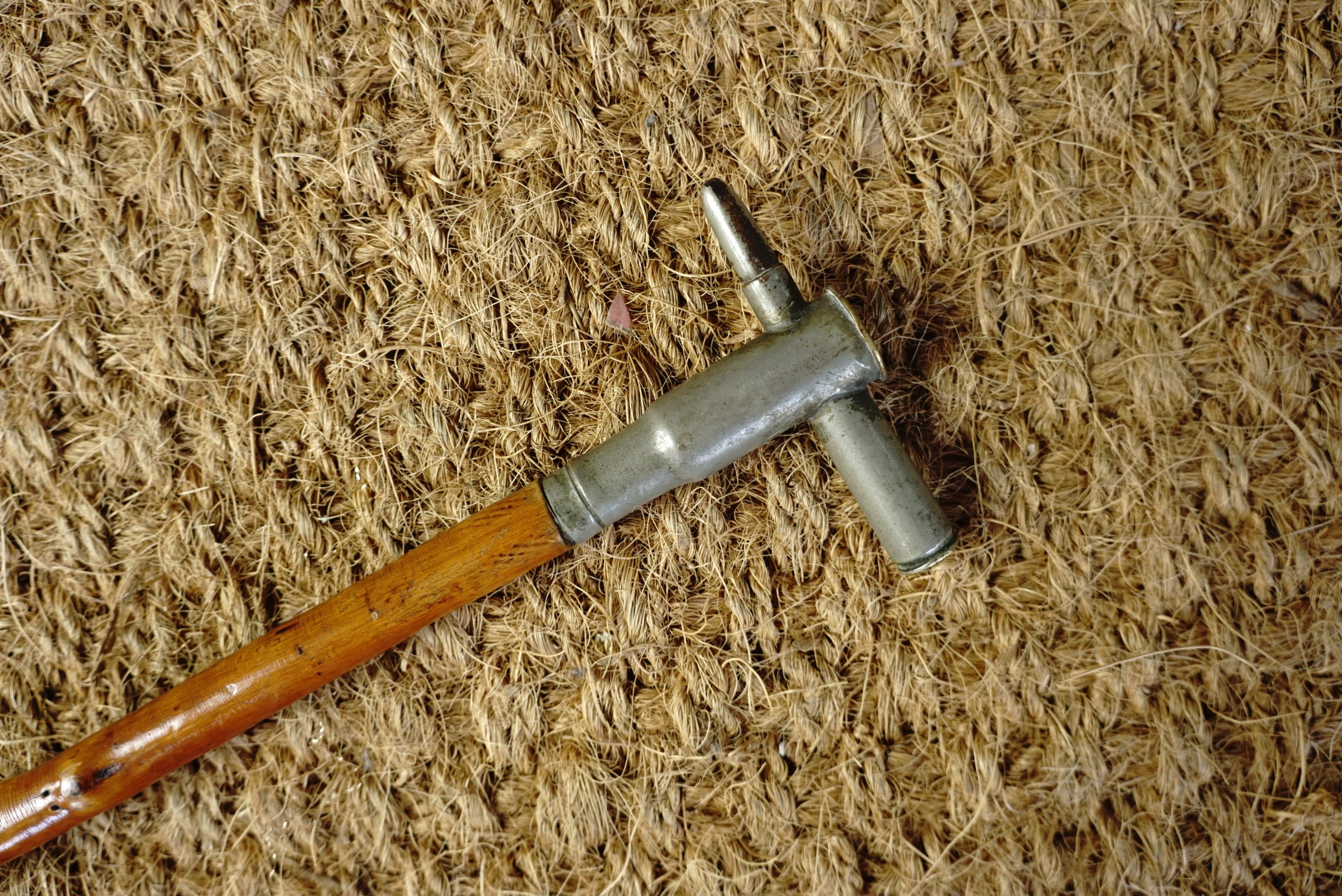 A Boer War swagger cane, its pommel fabricated from an 1899 Mauser cartridge and a British army .577 - Image 2 of 2