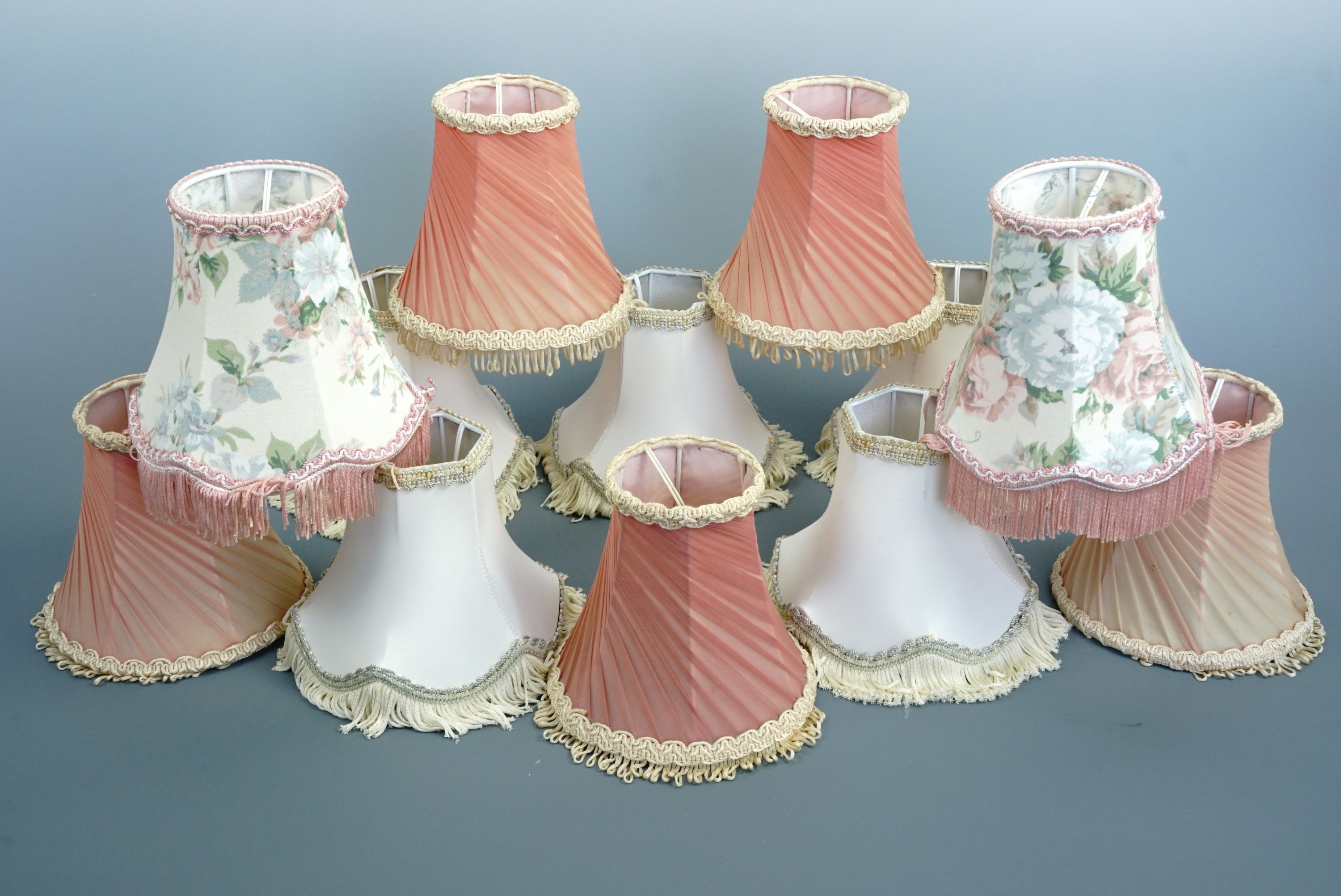 A quantity of small lamp shades suitable for electric girandoles, electroliers and bedside lamps - Image 3 of 3