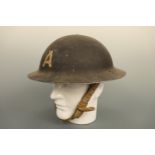 A Second World War Home Front Ambulance steel helmet