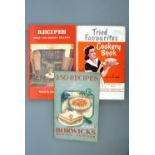 Vintage cookery books, comprising '250 Recipes for use with Borwick's Baking Powder', 'Tried