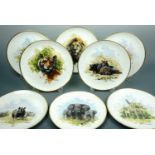 Eight Wedgwood David Shepherd Wildlife Collection plates, 27 cm diameter