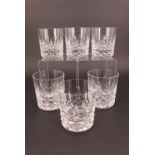 Six Royal Doulton cut glass tumblers