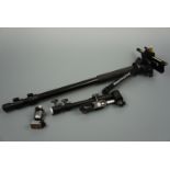 A Manfrotto 454 Photographic Micro-positioning Sliding Plate mounted on a 679B camera Monopod,