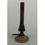 An antique Bunsen burner, 19 cm
