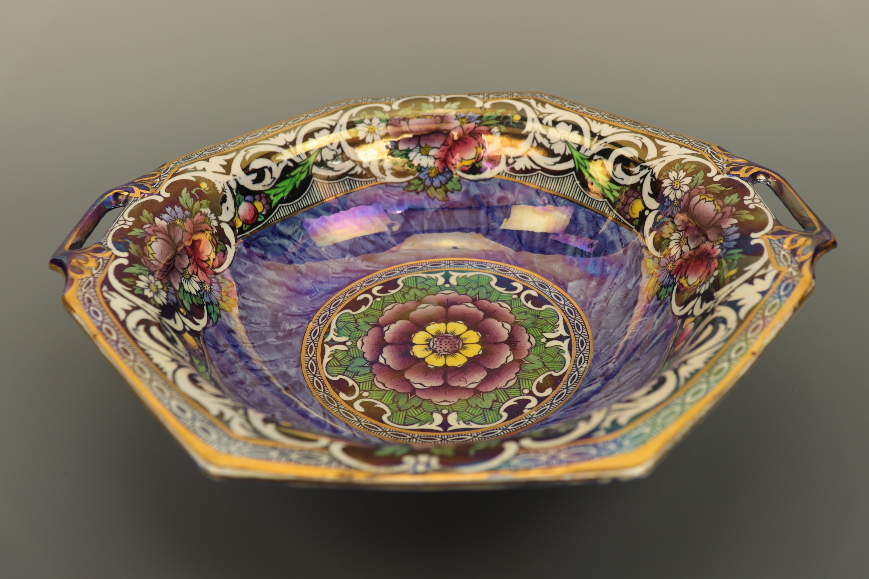 A 1920s Newhall Boumier Ware lustre bowl, 26 cm x 23 cm - Image 3 of 3
