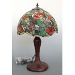 A Tiffany style table lamp, 45 cm high