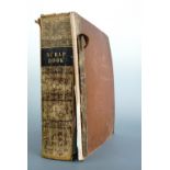 A Victorian half-calf bound scrap album of tipped-in engraved book plates