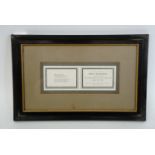 A 1920s Memento Mori in the form of a pair of framed mourning cards, in loving memory of Mary