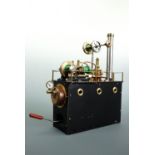 A Reeves Master Twin model double acting oscillating two-cylinder live steam engine and boiler, 28