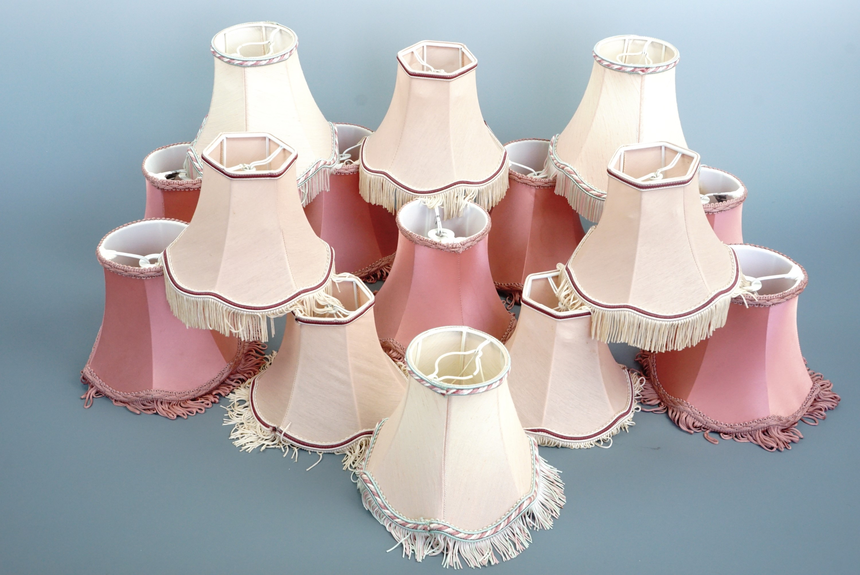 A quantity of small lamp shades suitable for electric girandoles, electroliers and bedside lamps - Image 2 of 3