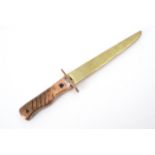 A Great War trench art paper knife in the form of a bayonet, 11.5 cm