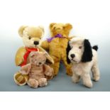 Vintage Merry Thought and other Teddy bears, including one small bear with glass eyes, and a