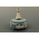 A Franklin Mint of Austria "Blue Danube" porcelain musical box, with documents, circa 1980, 11 cm