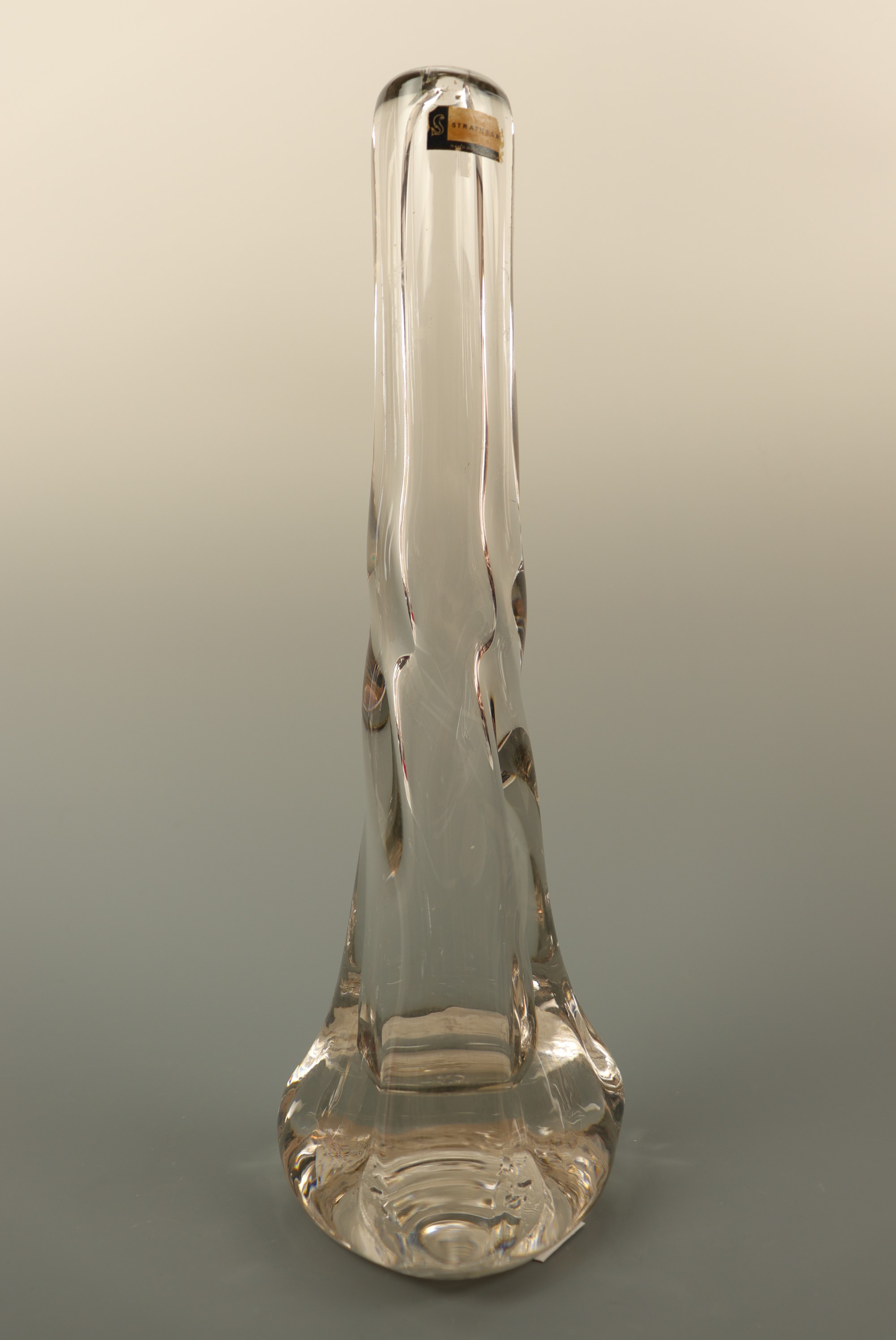 A 1960s Strathearn glass table lamp base, 34 cm high