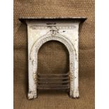 A Victorian cast iron bedroom fire surround, 86 cm x 69 cm