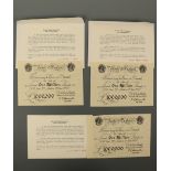 Three limited edition 1903 "One Million Pound" Bank of England banknotes