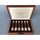 A John Pinches "The Sovereign Queens" silver spoon collection, 153 g