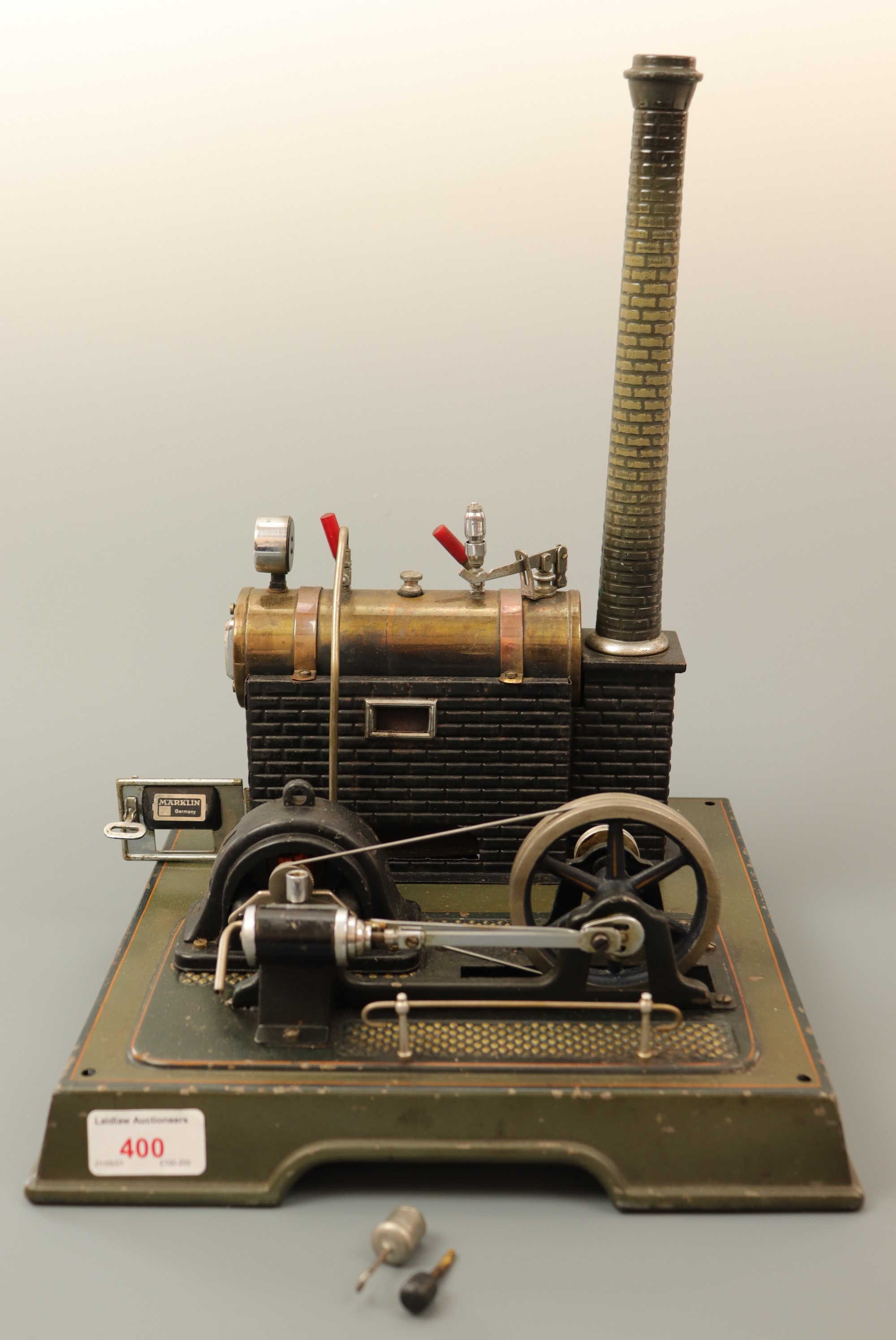 A Marklin Wurtemberg live steam stationary engine with dynamo, circa 1930s, 37 cm