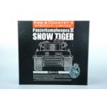 A King & Country scale model Panzerkampfwagen VI Snow Tiger tank