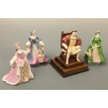 A Wedgwood Henry VIII limited edition figurine and The Six Wives with certificates, tallest 20