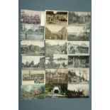 A group of Great War German printed photographic postcards depicting the War, together with German