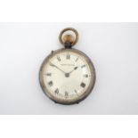A late 19th Century "gun metal" cased pocket watch, having a pin-set movement by Edward Kummer of