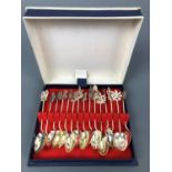 A boxed set of 15 Malaysian white metal coffee spoons, circa 11.5 cm