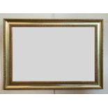 A larger gilt framed rectangular mirror, 106 cm × 75 cm