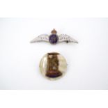 Two Second World War sweetheart brooches, one RAF example, and one New Zealand mother of pearl