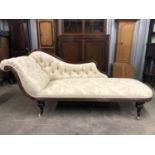 A Victorian chaise longue, 180 cm