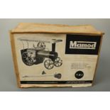 An early Mamod TE1 / T.E.1 traction engine, with early steering rod arrangement, in original carton,