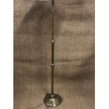 A late 19th / early 20th Century telescopic brass standard lamp