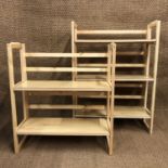 Two "new old stock" pine folding shelves