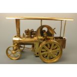 A Wilesco "Wilesco Tractor" brass live-steam traction engine, (unfired), 29 x 12 x 20 cm high