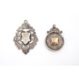 Two vintage silver fob medallions, Chester, 1910 and 1933, 14.1 g