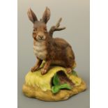 A Kowa Brown Hare figurine, 14cm high