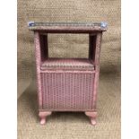 A Lloyd Loom bedside cabinet, 42 cm x 32 cm x 65 cm