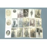 Approximately 40 Great War photographic portrait and similar postcards